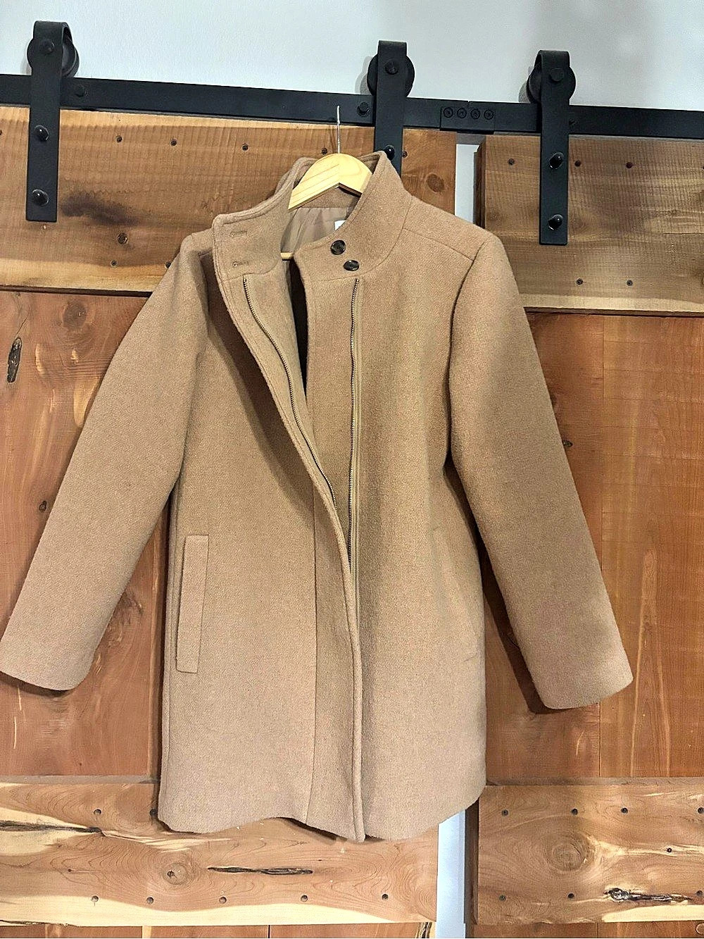 J.Crew Cocoon Coat in Italian Stadium-Cloth Wool Brown Size 12